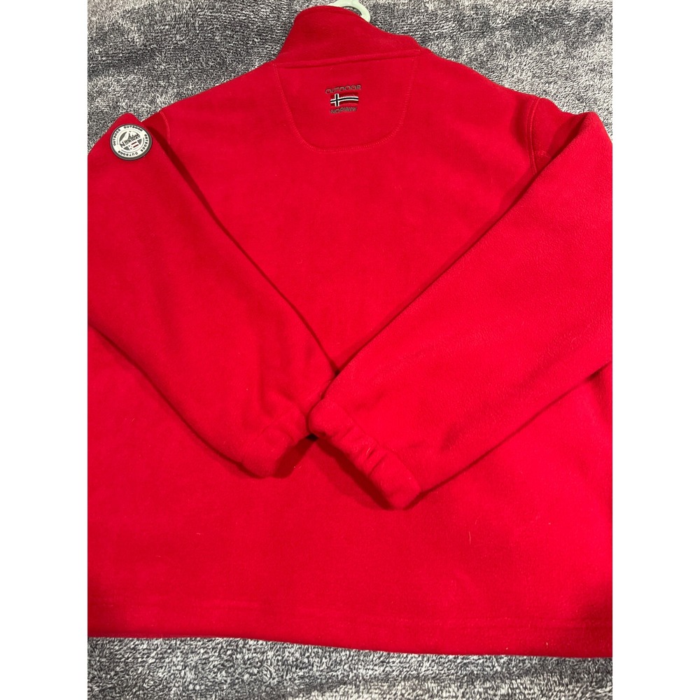 Outdoor Norway Torleon Men 086 Full Zip Fleece Jacket Red Large Expedition Team - Picture 14 of 16